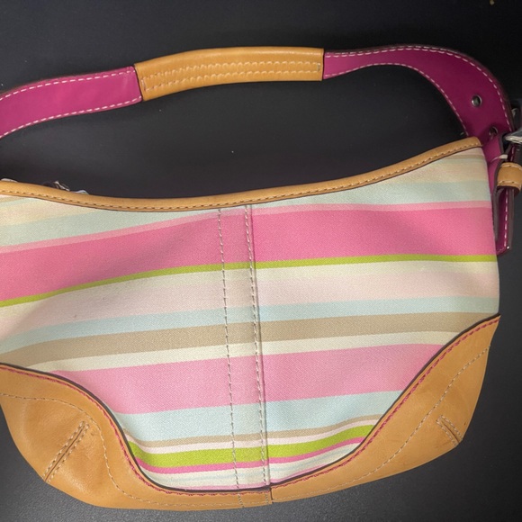 COACH pastel stripe Soho purse - Picture 5 of 10
